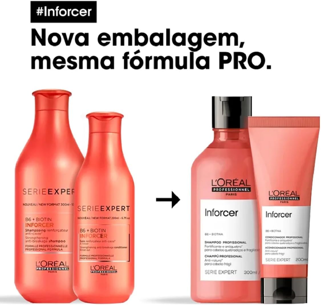 Kit Shampoo e Condicionador Loreal Professionnel Inforcer Pequeno