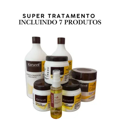 Kit Karseell Super Completo Shampoo Condicionador Oleo Mascara Cronograma Capilar - Karssel
