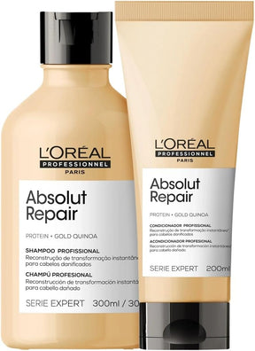 Kit Shampoo e Condicionador Loreal Professionnel Absolut Repair Gold Quinoa + Protein Pequeno